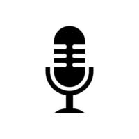 Microphone vector icon isolated on white background. vector illustration. EPS 10