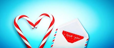 St. Valentine's Day concept. Holiday decoration. Heart and a love letter. photo