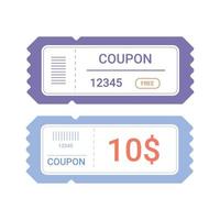 Template coupon element template for graphics design. Vector illustration