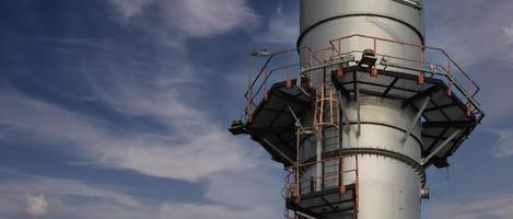 Petroleum Oil refinery barrel tank. petrochemical plant. photo