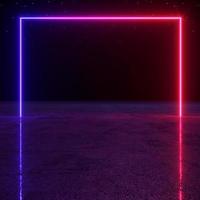 Abstract neon shapes hologram led laser portal photo