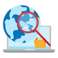 Concept global search isolated illustration. Web symbol. vector