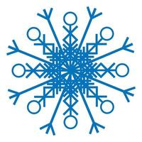 Frozen silhouette of crystal snowflake for winter design. Vector illustration with Christmas and New Year element