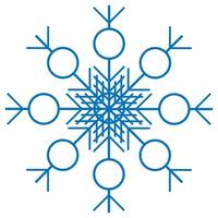 Frozen silhouette of crystal snowflake for winter design. Vector illustration with Christmas and New Year element