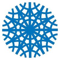 Frozen silhouette of crystal snowflake for winter design. Vector illustration with Christmas and New Year element