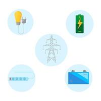 Concept distribution energy. Power distribution and safe energy vector