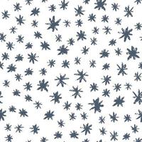 Grunge stars seamless pattern on white background. Hand drawn vector