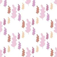 Simple autumn leaves seamless pattern in pastel colors. Fall season wallpaper. vector