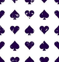 Vector seamless patterns with icons of playings cards . Spades card