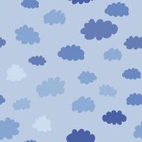 Clouds seamless pattern. Weather background design illustration vector