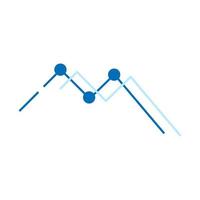 Finance statistics symbol. Graph, diagram icon. Flat style vector