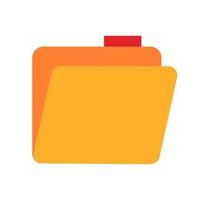 Folder icon with documents. Folder flat illustration vector