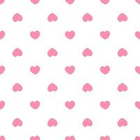 Simple red hearts seamless pattern. Valentines Day backdrop vector