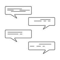 Outline speech icon set. Chat symbol. Dialogue, chatting, communication. vector