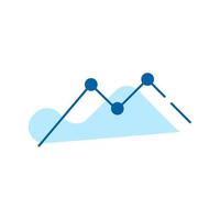 Graph, diagram icon. Finance statistics symbol. Flat style vector illustration