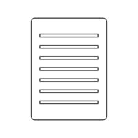 Outline document icon of symbol. Simple style vector