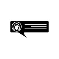 Glyph speech icon. Chat symbol. Dialogue, chatting, communication. vector