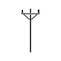 Glyph wood power line icon. Power line simple vector design