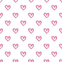 patrón transparente con corazones de color rosa. telón de fondo del día de san valentín. vector