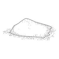 Hand drawn Sugar or salt heap. Isolated on white background. vector