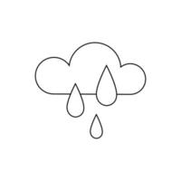 icono de contorno de la nube y el clima. diseño simple vector