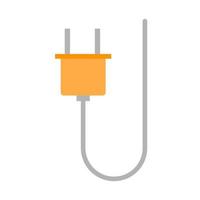 Electric plug vector icon. Flat vector design illustration isolated