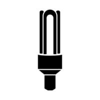 Glyph halogen lamp. Ecological light bulb icon. Simple vector illustration isolated
