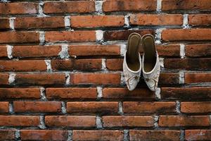 lujosos zapatos marrones de boda foto