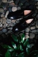 Black wedding shoes photo