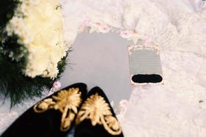 Black wedding shoes photo