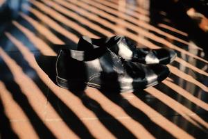 Black wedding shoes photo