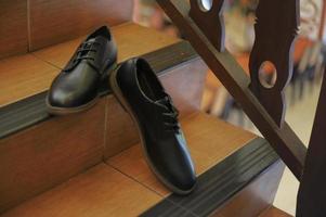 Black wedding shoes photo