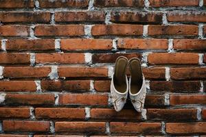 lujosos zapatos marrones de boda foto