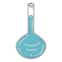 Vector for laboratory glassware with liquid