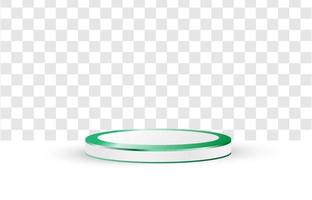 3d podium vector design on transparent white background. green podium texture geometric circle shape. for product showcases and advertising mockups. modern templates