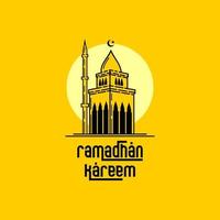 vector illustration of islamic background, ramadan mosque