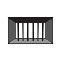 hierro de la cárcel o prisión logo icono vector ilustración diseño