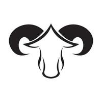 cabeza ovejas suffolk diseño de logotipo vector gráfico símbolo icono signo ilustración idea creativa