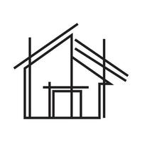 minimalist line home architect logo design vector graphic symbol icon sign illustration creative idea