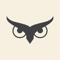 modern simple night animal owl eyes logo symbol icon vector graphic design illustration