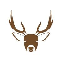 face modern brown deer logo design vector graphic symbol icon sign illustration creative idea