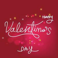 Happy Valentines Day calligraphy lettering isolated on white. Handwritten vector