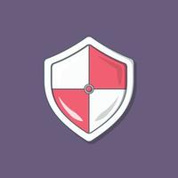 Medieval Shield Vector Illustration. Shield Design. Protection Item. Flat Cartoon Style Suitable for Icon, Web Landing Page, Banner, Flyer, Sticker, Card, Background, T-Shirt, Clip-art