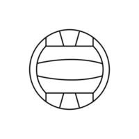 ilustración de icono de contorno de voleibol sobre fondo blanco vector