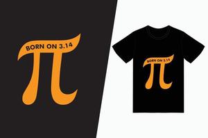 World Pi Day Tshirt Design vector