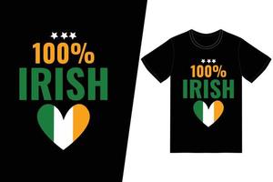 100 Irish T-shirt vector