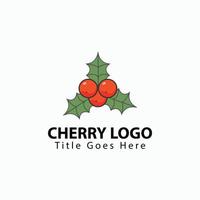 Cherry Fruits Vector Logo