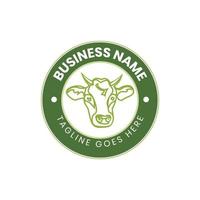 Cattle Farm Logo Design vector