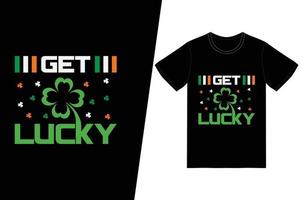 Get lucky T-shirt vector