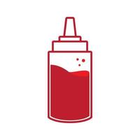 abstract sauce sausage bottle red logo symbol icon vector graphic design illustration idea creative